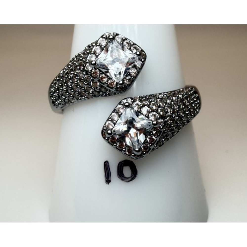Size 10 Bomb Party April Ring  - RG91462 Enchanted As Always - Hematite